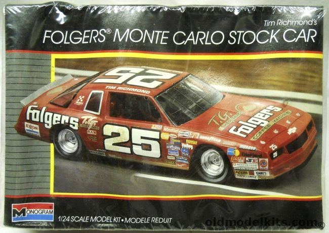Monogram 1/24 Folgers Monte Carlo Stock Car - Tim Richmond NASCAR, 2734 plastic model kit