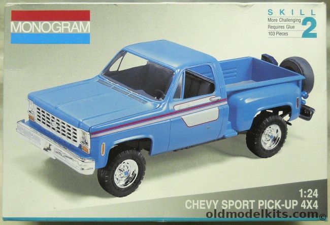 Monogram 1/24 Chevy Sport Pick-up 4x4 - (Chevorlet  Pickup Truck), 2963 plastic model kit