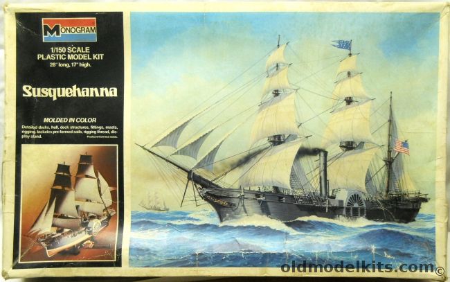 Monogram 1/150 USS Susquehanna with Sails - (ex Imai), 3702