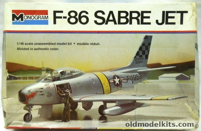 Monogram 1/48 North American F-86 Sabre Jet, 5402 plastic model kit