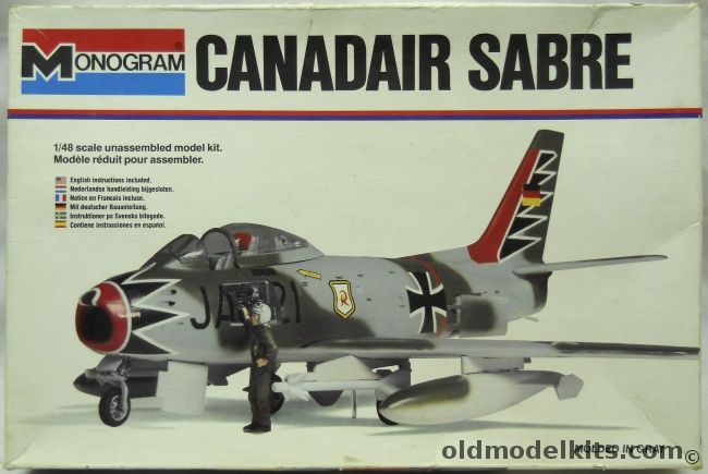 Monogram 1/48 Canadair F-86 Sabre - Canada RCAF or Luftwaffe - White Box Issue, 5417 plastic model kit