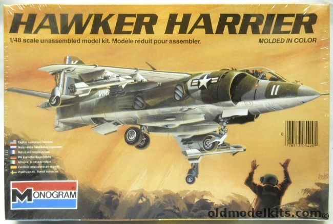 Monogram 1/48 Hawker Harrier AV-8A - US Marines or RAF, 5420 plastic model kit