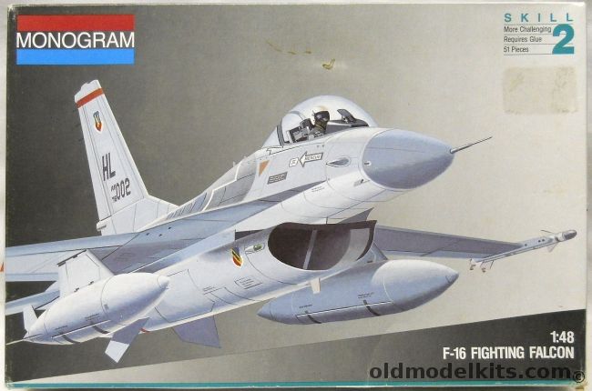 Monogram 1/48 F-16 Fighting Falcon, 5421 plastic model kit