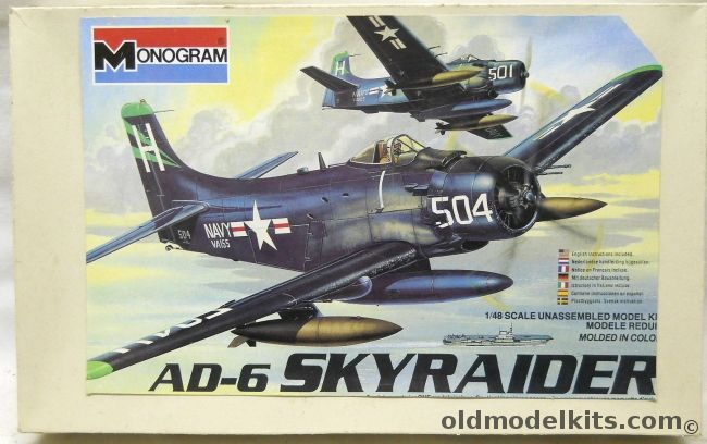 Monogram 1/48 AD-6 Skyraider - US Navy VA-155 - In Wrong Box, 5429 plastic model kit