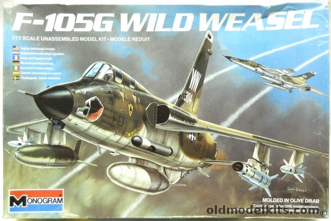 Monogram 1/72 F-105G Wild Weasel - Thunderchief, 5431 plastic model kit