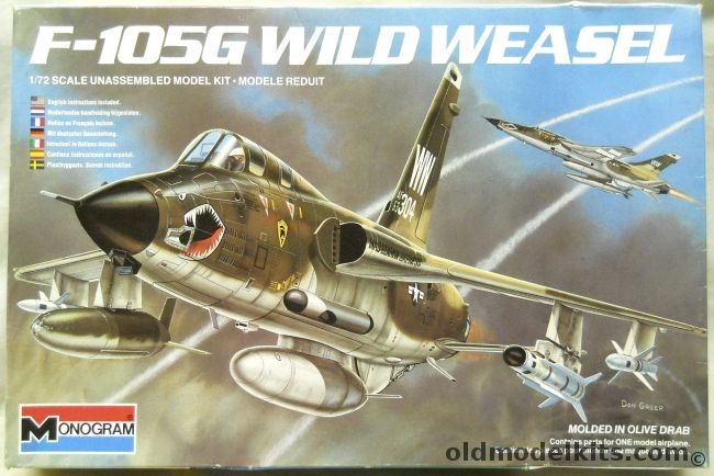 Monogram 1/72 F-105G Wild Weasel -Thunderchief, 5431 plastic model kit