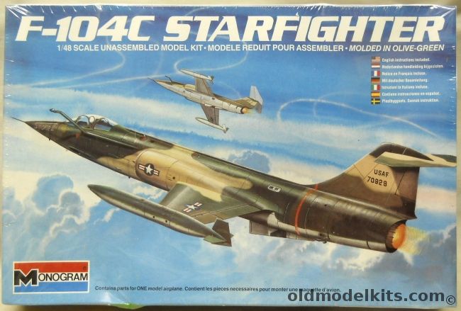Monogram 1/48 F-104C Starfighter - High-Vis 'FG-907' or Camo Smoke II, 5433 plastic model kit