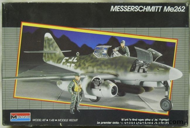 Monogram 1/48 Messerschmitt Me-262 - Fighter-Bomber, 5453 plastic model kit