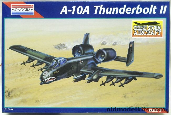 Monogram 1/72 A-10A Warthog Desert Storm - Thunderbolt II - USAF 23rd Tactical Fighter Wing England AFB Louisiana, 5474 plastic model kit