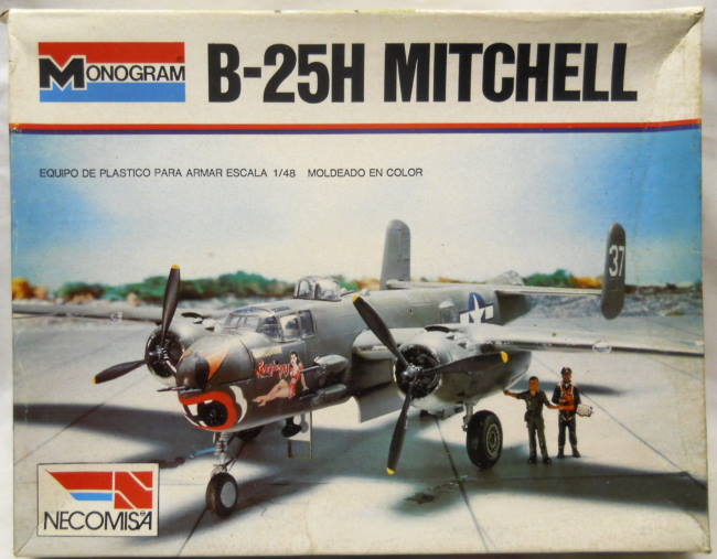 Monogram 1/48 B-25H Mitchell Medium Bomber - Necomisa Issue, 5500 plastic model kit