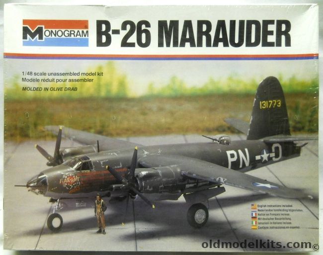 Monogram 1/48 B-26 Marauder Flak-Bait - White Box Issue, 5501 plastic model kit