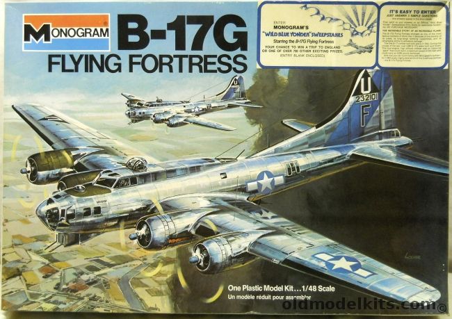 Monogram 1/48 Boeing B-17G Flying Fortress with Diorama Instructions, 5600 plastic model kit