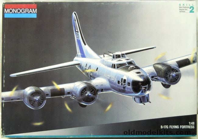 Monogram 1/48 B-17G Flying Fortress With Diorama Instructions - 748 Sq 457 BG 'El Lobo II' or  322 Sq 91 BG 'Chow Hound', 5600 plastic model kit