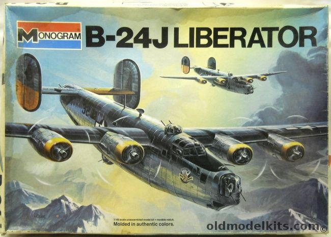 Monogram 1/48 Consolidated B-24J Liberator with Diorama Instructions, 5601 plastic model kit