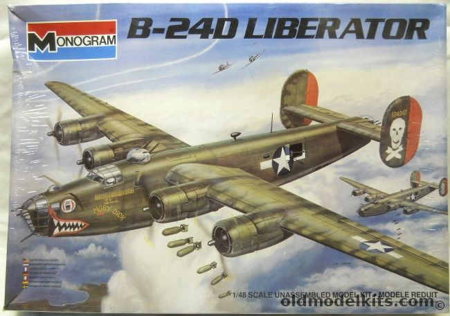 Monogram 1/48 Consolidated B-24D Liberator - Moby Dick 90th BG 5th AF, 5604 plastic model kit