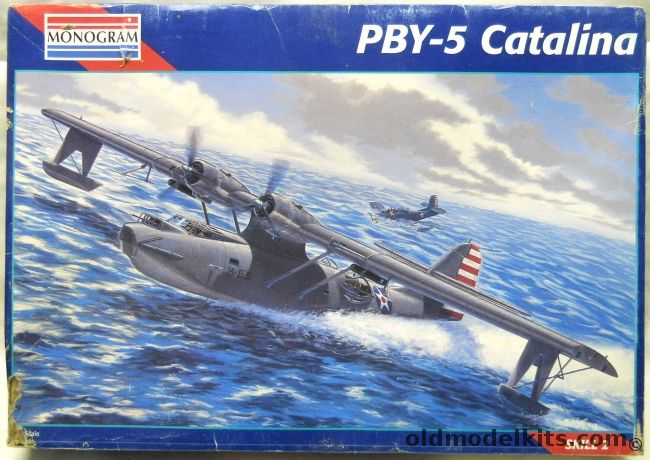 Monogram 1/48 PBY-5 Catalina - With Quickboost Engines / Eduard PE / Two True Details Mk13 Torpedoes / Two Wolfpack Decals / Kits-World Decals, 5609 plastic model kit