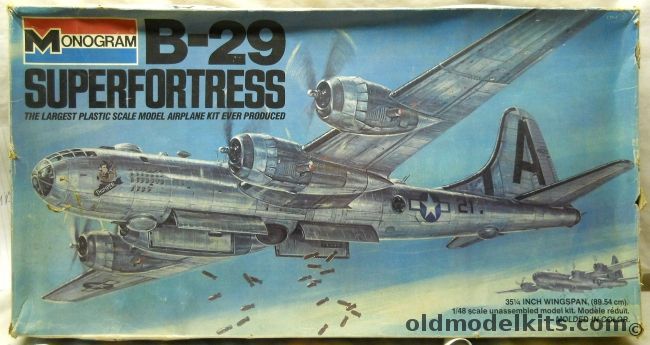 Monogram 1/48 B-29 Superfortress - with Copied Diorama Instructions - Enola Gay / Thumper / Bocks Car, 5700 plastic model kit