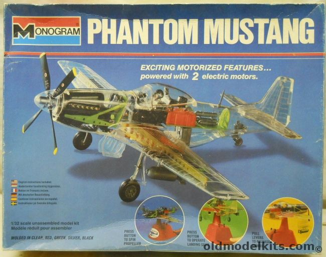 Monogram 1/32 Phantom Mustang - F-51D / P-51D Motorized, 5701 plastic model kit