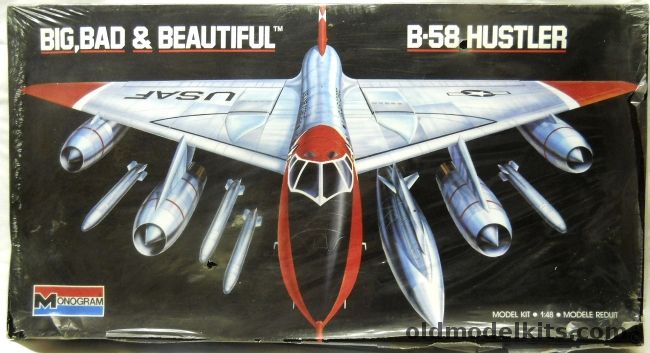 Monogram 1/48 B-58 Hustler Big Bad and Beautiful - Ginger or 50660, 5705 plastic model kit