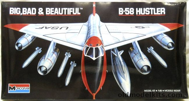 Monogram 1/48 B-58 Hustler Big Bad and Beautiful - Ginger And Prototype 50660, 5705 plastic model kit