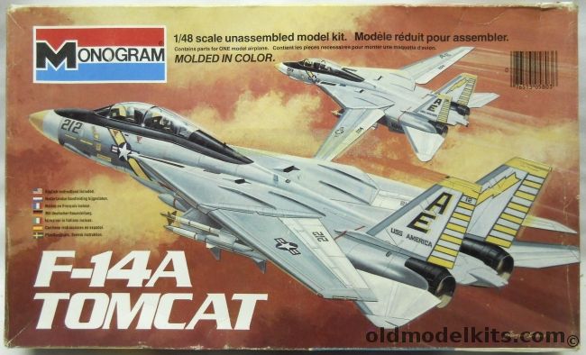 Monogram 1/48 Grumman F-14A Tomcat - VF-142 USS America, 5803 plastic model kit