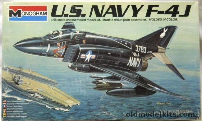 Monogram 1/48 F-4J Phantom II Black Bunny - With Model Technologies Canopy Detail Set, 5805 plastic model kit