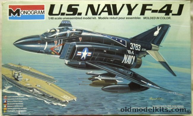 Monogram 1/48 F-4J Black Bunny Phantom II, 5805 plastic model kit