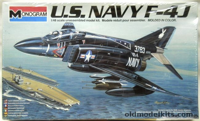 Monogram 1/48 F-4J Phantom II - Black Bunny, 5805 plastic model kit