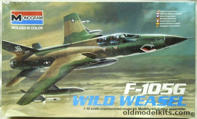 Monogram 1/48 F-105G Wild Weasel, 5806 plastic model kit