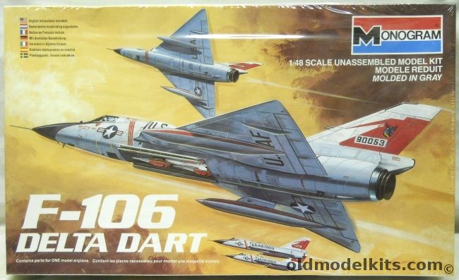 Monogram 1/48 Convair F-106 Delta Dart, 5809 plastic model kit