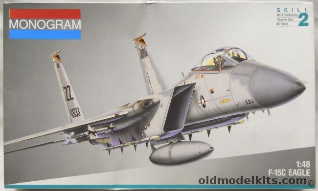 Monogram 1/48 McDonnell Douglas F-15C Eagle, 5823 plastic model kit