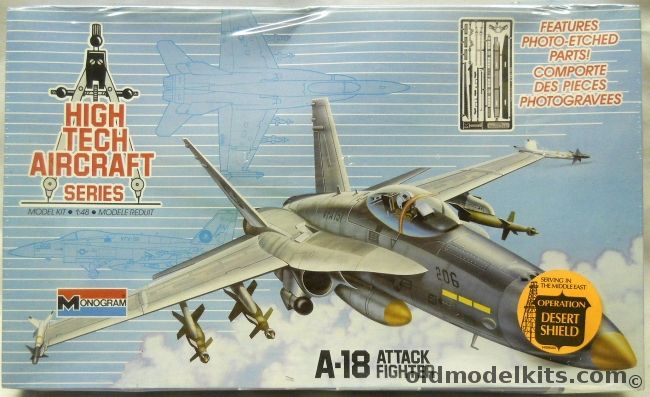 Monogram 1/48 A-18  Attack Fighter - VFA-151 USS Midway - Hi Tech Aircraft Series - (F-18 - F/A-18), 5833 plastic model kit