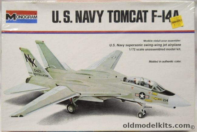 Monogram 1/72 Grumman F-14A Tomcat - VF-83 USS Constellation, 5992 plastic model kit