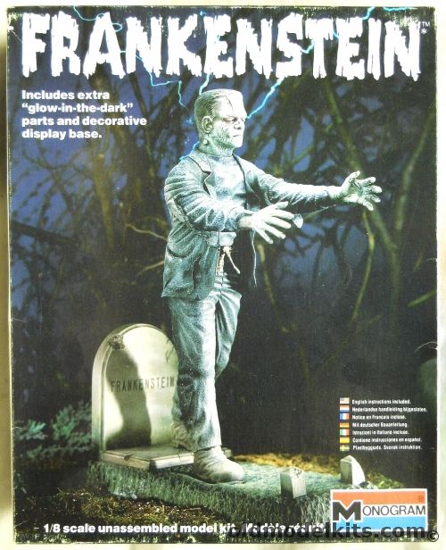 Monogram 1/8 Frankenstein With Glow In The Dark Parts - (ex Aurora), 6007 plastic model kit