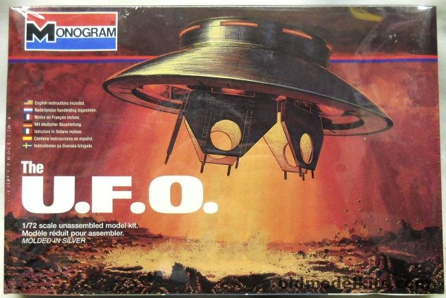 Monogram 1/72 The UFO - From The Invaders TV Series - (ex Aurora), 6012 plastic model kit