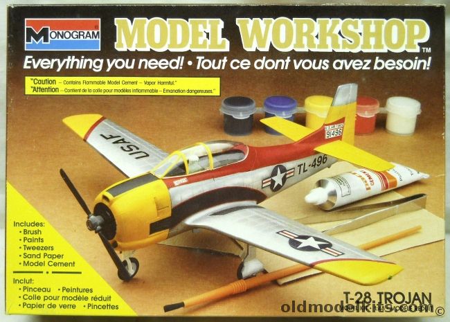 Monogram 1/48 T-28 Model Workshop - USAF Trojan, 6177 plastic model kit