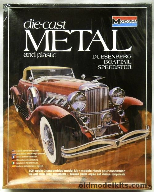 Monogram 1/24 Duesenberg SJ Boattail Speedster, 6200 plastic model kit