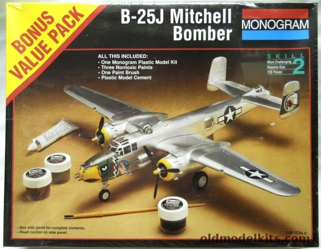 Monogram 1/48 B-25J Mitchell - Lady Lil - Gun Nose, 6372 plastic model kit