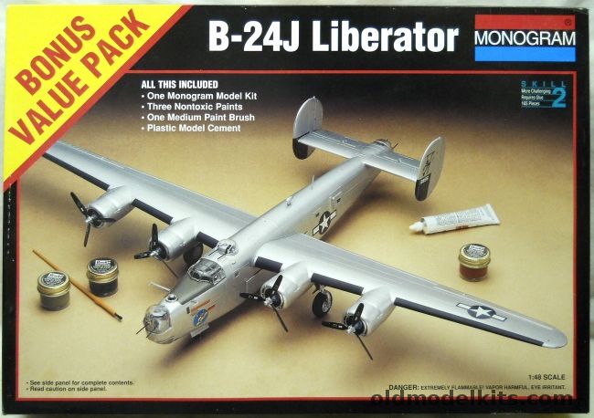 Monogram 1/48 Consolidated B-24J Liberator - Bonus Value Pack, 6385 plastic model kit