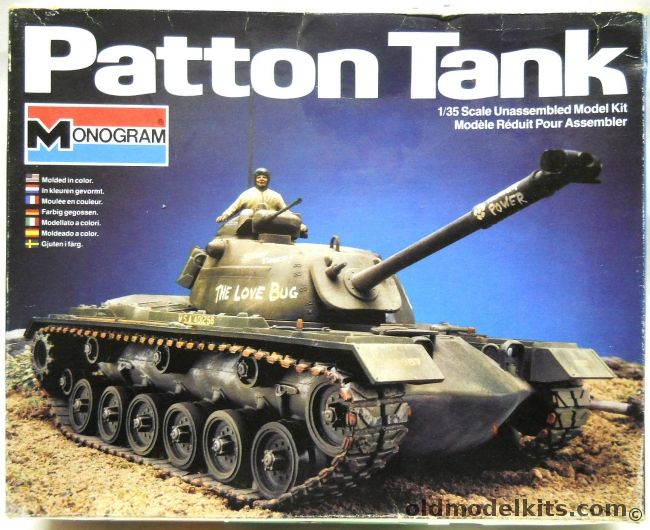 Monogram 1/35 Patton Tank - M48 A2 With 8 Figures, 6501 plastic model kit
