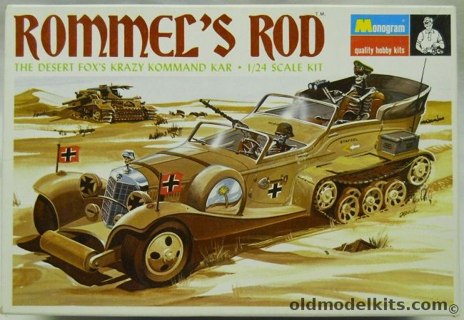Monogram 1/24 Rommels Rod - The Desert Fox's Krazy Kommand Kar - Designed by Tom Daniel, 6745 plastic model kit