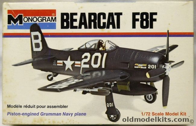 Monogram 1/72 Grumman F8F Bearcat - White Box Issue, 6789 plastic model kit