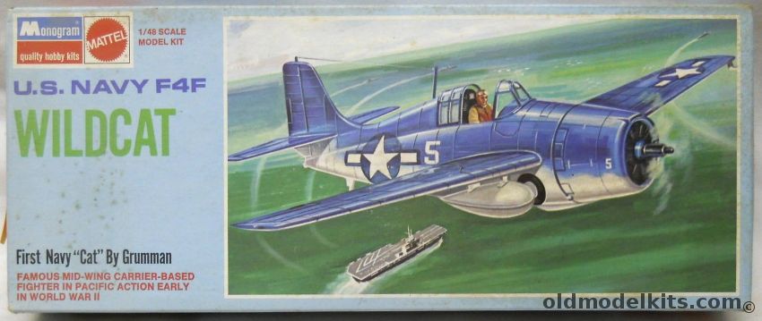 Monogram 1/48 Grumman F4F Wildcat - Blue Box Issue, 6798 plastic model kit