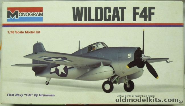 Monogram 1/48 Grumman Wildcat F4F - White Box Issue, 6798 plastic model kit