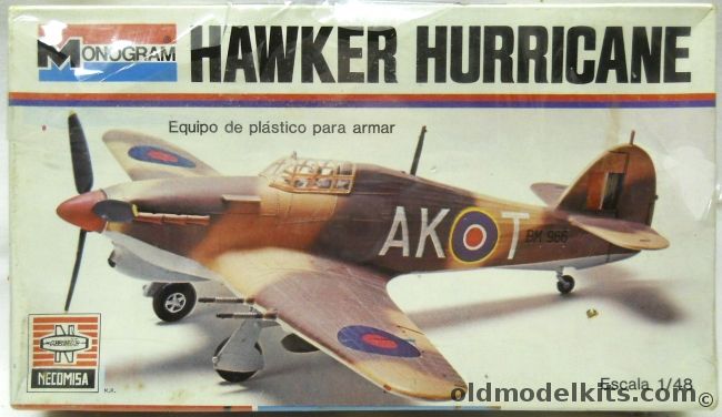 Monogram 1/48 Hawker Hurricane - Necomisa Issue, 6802 plastic model kit