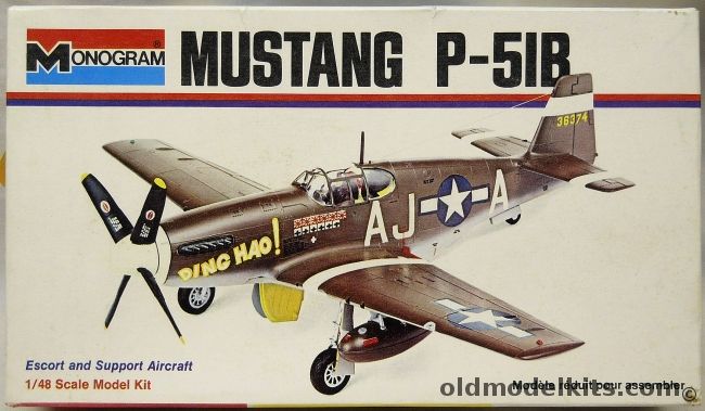 Monogram 1/48 P-51B Mustang - Col. James Howard 'Ding Hao' - White Box Issue, 6806 plastic model kit