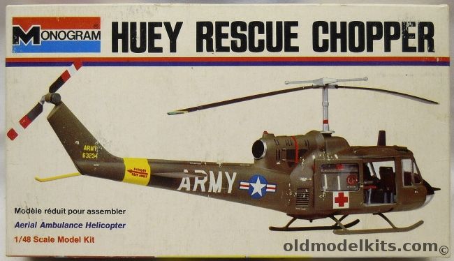 Monogram 1/48 Huey Rescue Chopper - Bell UH-1B Iroquois Air Ambulance, 6810 plastic model kit