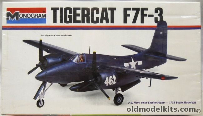 Monogram 1/72 Grumman Tigercat F7F-3 - (F7F3), 6813-0125 plastic model kit
