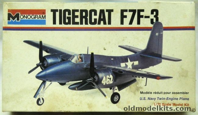 Monogram 1/72 Grumman Tigercat F7F-3 - (F7F3), 6813 plastic model kit