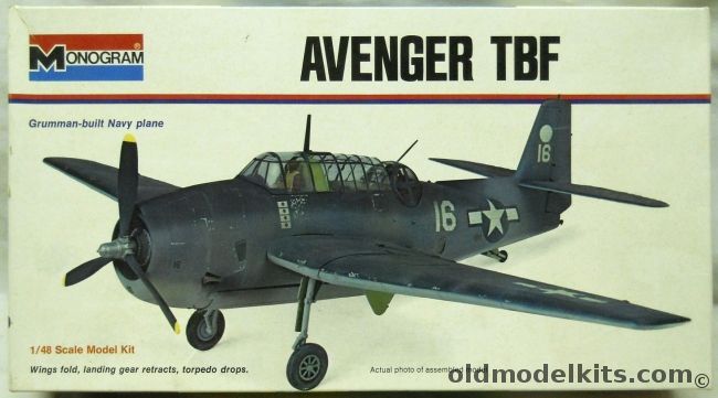 Monogram 1/48 Grumman Avenger TBF - White Box Issue, 6829 plastic model kit